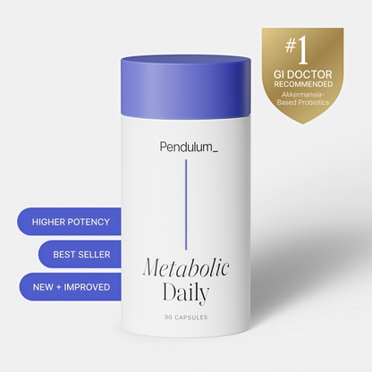 Pendulum Metabolic Daily - Multi-StrainProbiotic with Akkermansia muciniphilato Support Metabolism and Sustain Energy Levels - for Women and Men - 90 Capsules (1 Pack)